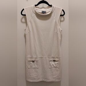 Muse Cream Sleeveless Shift Dress